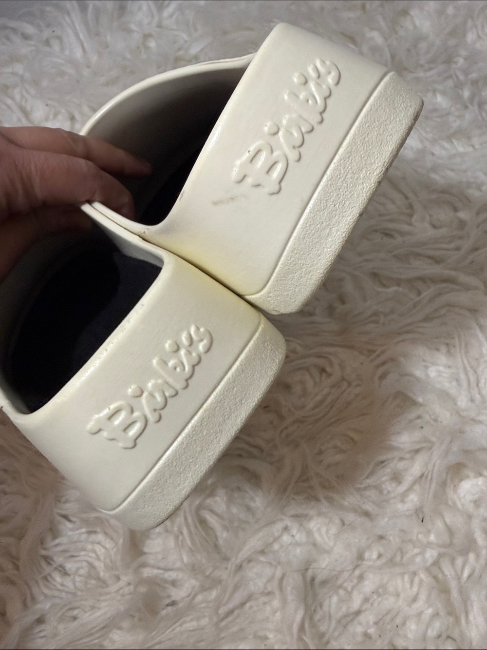 Birthday Birkis White Slip-On Clog Shoes size 6 to 7 - Picture 7 of 9